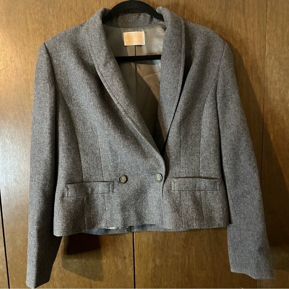 Vintage Pendleton Virgin Wool Gray Jacket Blazer Academia Nerd Core USA Sz S - Picture 2 of 10